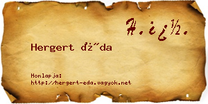 Hergert Éda névjegykártya